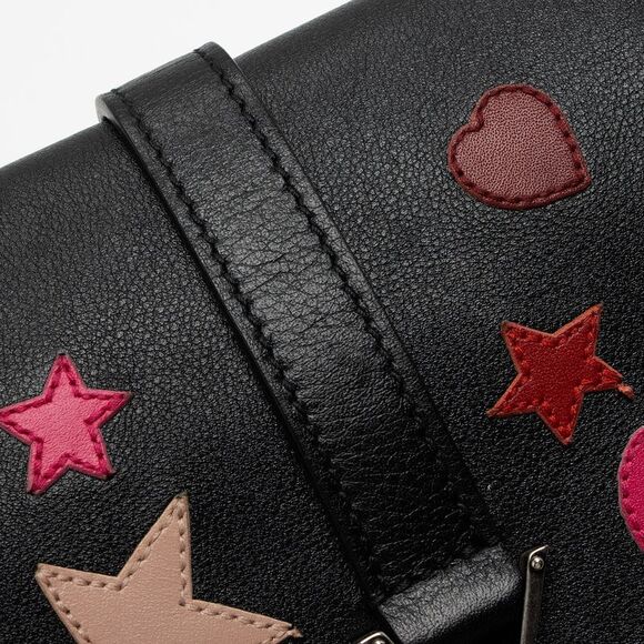 Saint Laurent Calfskin Heart Patchwork Monogram Chain Wallet - Picture 16 of 16